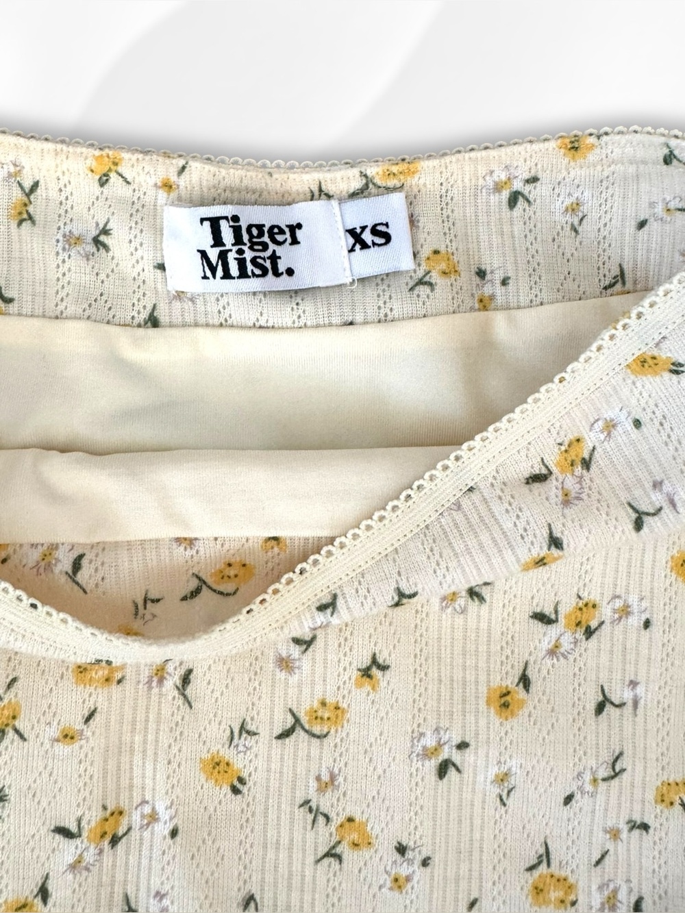 Coquette Fairycore Bratz Yellow Dainty Floral Mini Skirt Tiger Mist Sopha XS